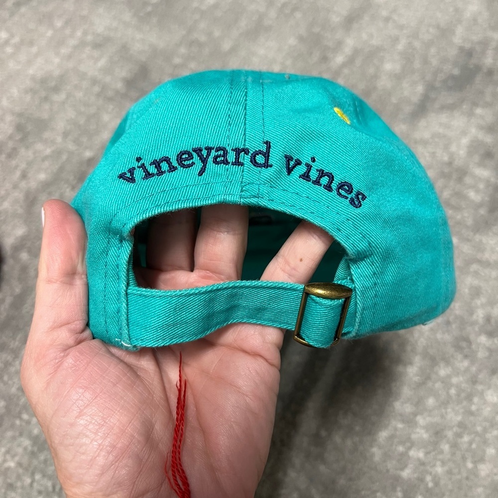 Vineyard Vines Teal Hat with Whale Logo - Picture 3 of 5